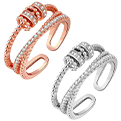 Anti-Anxiety Triple-Spin Adjustable Ring